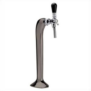 Colonne TOF en bronze chromé noir "Classique élégance" de pompe à bière pour 1 robinet