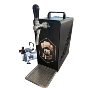 Pompe à bière professionnel  OPREMA noir mat système à sec 25 L/h avec 1 robinet sans bouteille de gaz CO² avec compresseur extérieur