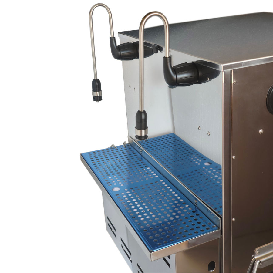 Pompe à bière à bain d'eau mobile équipée de deux robinets EasyTap, bec inox plongeant et égouttoir