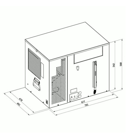 Groupe froid bain d'eau OPREMA 98 L/h 4 lignes pompe 6/20 m